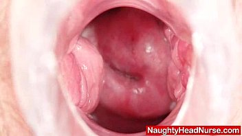 Huge boobies older madam in uniform masturbates bushy vag