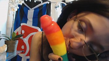 Blowjob POV Thick Dick Rainbow Dildo