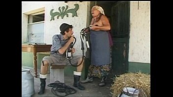 Old woman fucked in the farm of shame!