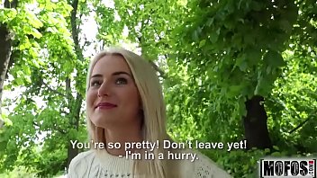 blond cutie pulverizes outdoors flick starring aisha - mofoscom